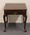 Late 20th Century Sherrill Occasional Cth Banded Mahogany Traditional Chippendale Style 24" Accent End Table For Sale - Image 5 of 12
