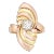 Vintage Retro Diamond Ring Two Tone 18k Rose Yellow Gold Sz 5.5 Navette Cocktail For Sale