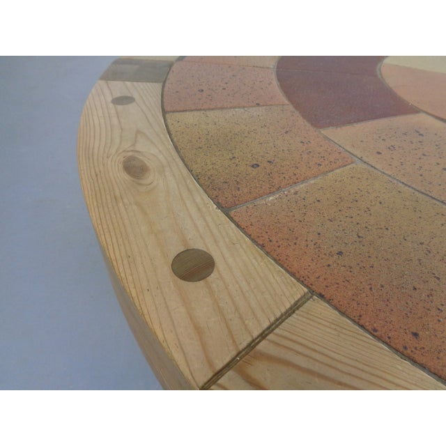 Large Pine and Ceramic Coffee Table by Lisbeth Sallingboe for Sallingboe, Denmark, 1970s For Sale - Image 13 of 18