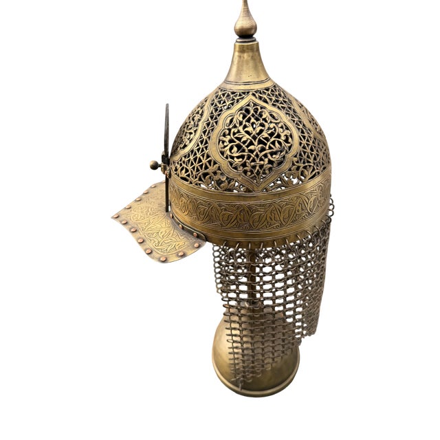 Engraved Brass Warrior Helmet For Sale - Image 13 of 13