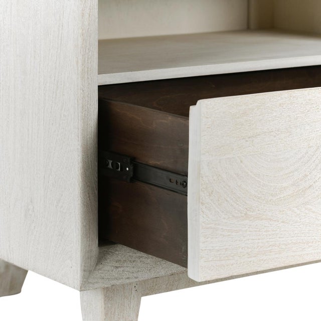 Wood White Bevel Wood Nightstand For Sale - Image 7 of 9