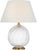 Transitional Julie Neill by Visual Comfort Signature Talia Small 13" Cordless Accent Lamp in Clear Glass with Linen Shade For Sale - Image 3 of 3