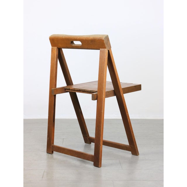 Wood Set of Vintage Trieste Folding Chairs attributed to Aldo Jacober, 1960s For Sale - Image 7 of 17