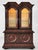 19th Century Kussenkast Display Bookcase in Wood Marquetry, Glass and Velvet For Sale - Image 6 of 12