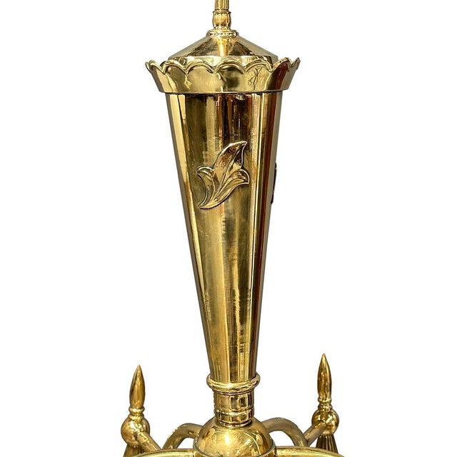 Brass Chandelier attributed to Dagobert Peche, 1915 For Sale - Image 4 of 8