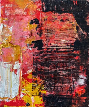 1990s Seeker 1, Contemporary Abstract Oil Painting by Clare Wardman, English