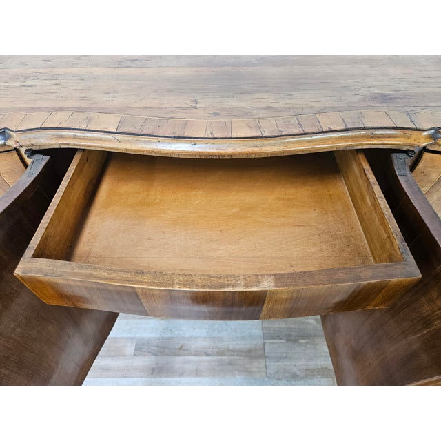 Small Baroque-Style Walnut Sideboard with Four Doors, 1960 For Sale - Image 15 of 18
