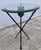 Vintage Mid Century Black Iron & Glass Arrow Side/End Accent Table For Sale In West Palm - Image 6 of 7