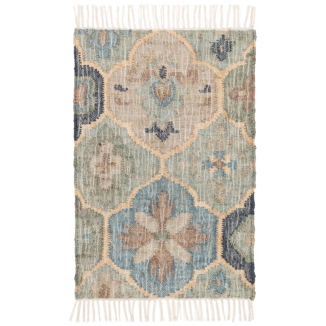 Contemporary Dash & Albert by Annie Selke Pali Blue Woven Jute Rug, 7' 6" x 9' 6" For Sale - Image 3 of 3