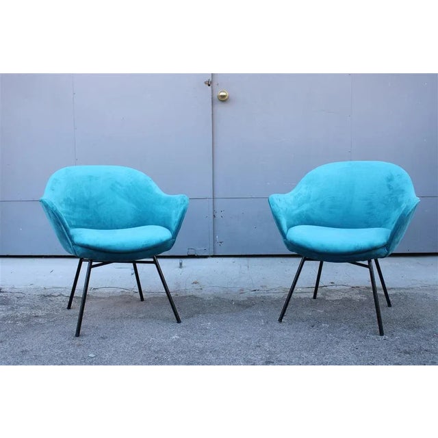 Set of Italian Lounge Chairs attributed to Augusto Bozzi for Saporiti Italia, 1950s For Sale - Image 10 of 10