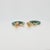 Pair of Vintage 14k Yellow Gold and Spinach Jade Hoop Screw Back Earrings For Sale - Image 10 of 12