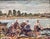 Vintage Framed Original Impressionist Painting of Women at the River For Sale - Image 9 of 13