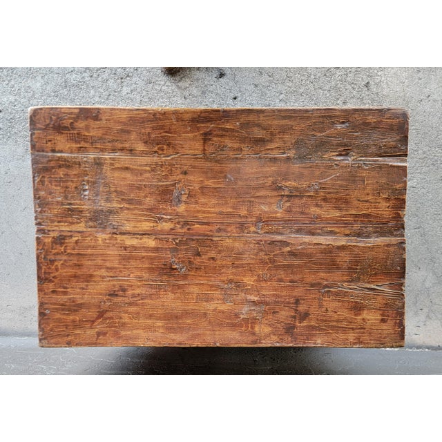 Antique Painted Chinese Trunk 19th Century For Sale - Image 11 of 17