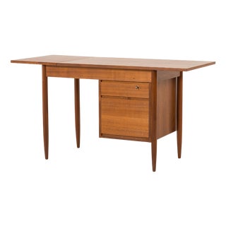 Mid-Century Modern Teak Desk with Extension from Austvoll Møbelfabrikk, Norway, 1960s For Sale