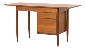 Mid-Century Modern Teak Desk with Extension from Austvoll Møbelfabrikk, Norway, 1960s