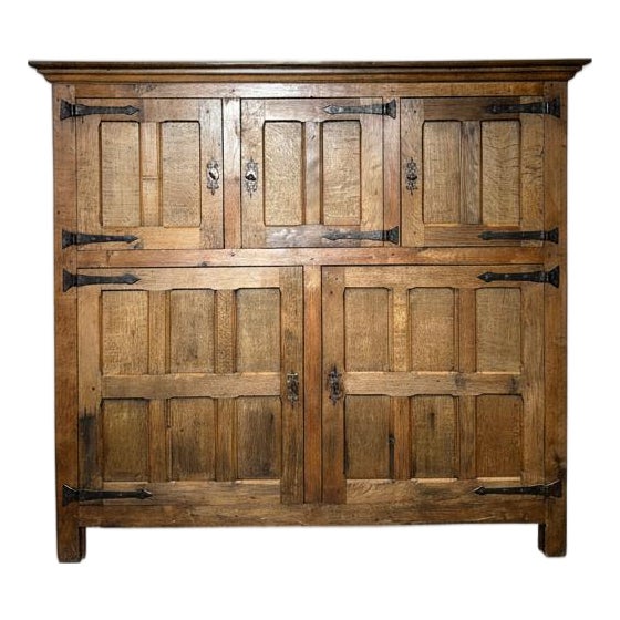 Antique Rustic Cabinet in Oak For Sale