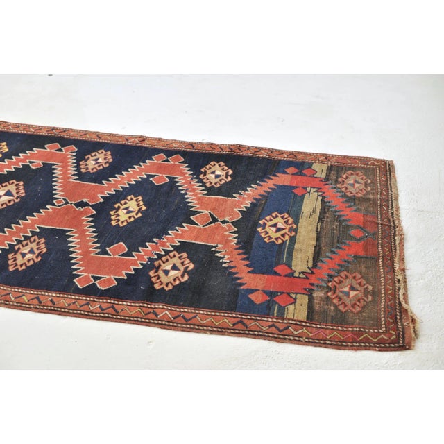 1930s Caucasus Mountains Geometric Karabagh Run, 4.1 x 8.3 For Sale - Image 4 of 11