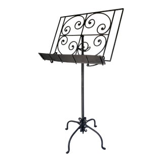 Vintage Metal Scroll Music Stand For Sale