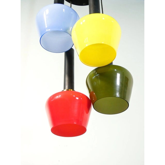 Italian Colorful Chandelier, 1970s For Sale - Image 4 of 9