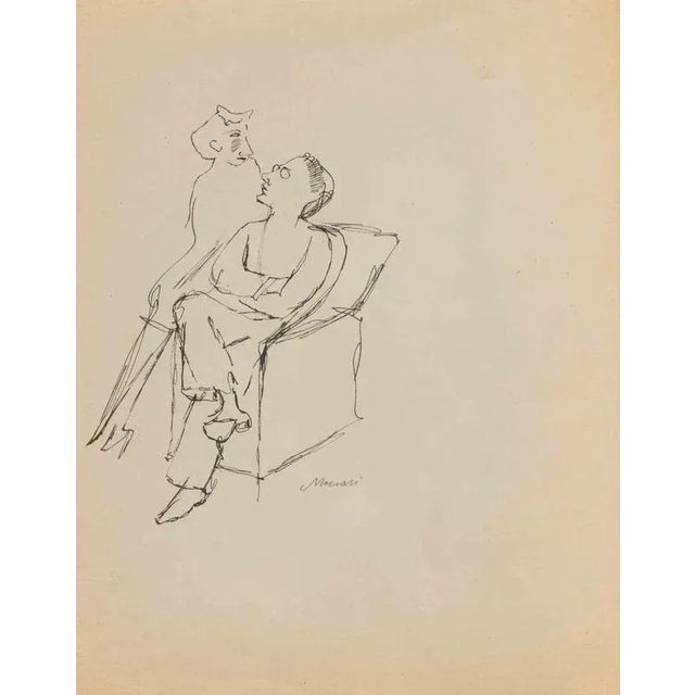 Pen drawing realized by Mino Maccari in 1934 ca. Hand signed lower right. Very good condition. This piece is attributed to...