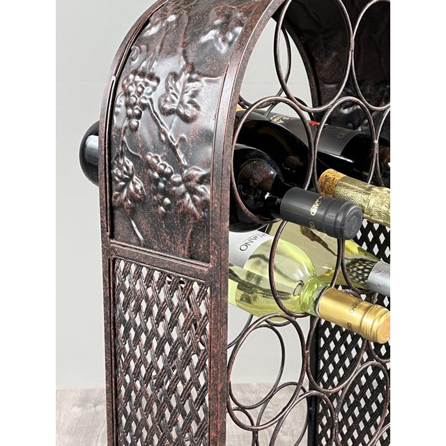 20th Century Patinated Metal Bottle Rack For Sale - Image 10 of 13