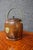 Antique English Oak Biscuit Barrel With Porcelain Liner For Sale - Image 4 of 10