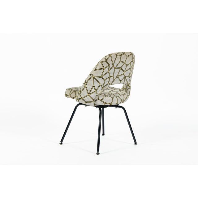 Eero Saarinen Executive Side Chair for Knoll Mid Century Modern Black Metal For Sale In Detroit - Image 6 of 15