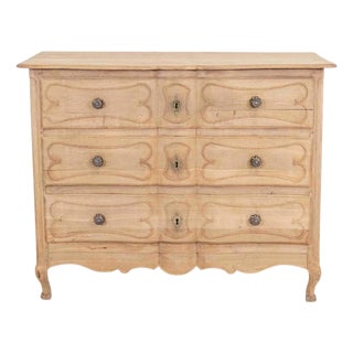 French 18th Century Natural Oak Chest of Drawers For Sale