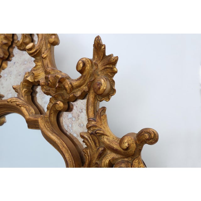 Large Vintage Gilded Baroque Style Mirror from Deknudt, Belgium, 1950s For Sale - Image 9 of 11