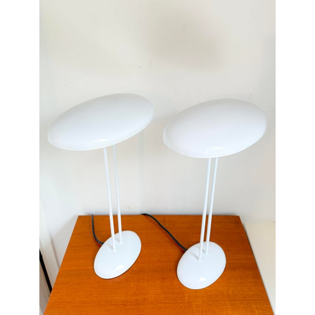 Vintage White Oval Table Lamps from Brilliant Leuchten, 1970s, Set of 2 For Sale - Image 13 of 15