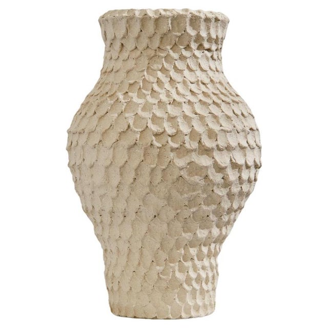 La Sirene Beige Sandstone Vase by Lou Thomas For Sale - Image 6 of 6