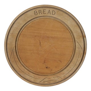 Antique Hand-Carved Bread Board For Sale