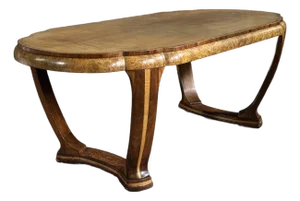 Early 20th Century Scalloped Period Art Deco Dining Table