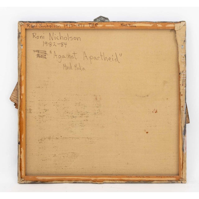 Pink Roni Nicholson "Against Apartheid", Mixed Media, 1982-1984 For Sale - Image 8 of 9