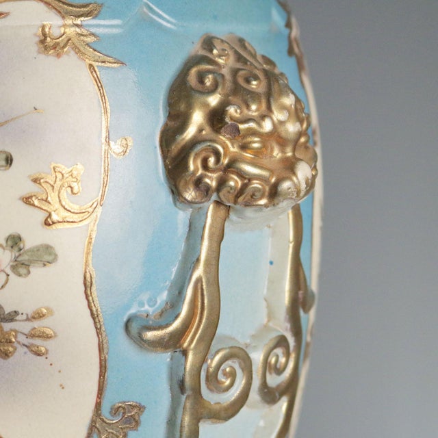 Ceramic Ceramic Satsuma Vase with Rich Gold Highlights For Sale - Image 7 of 13