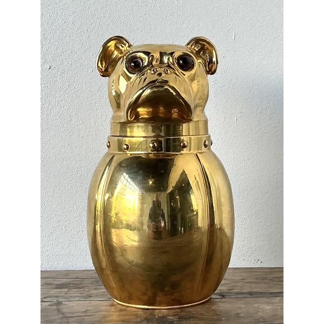 Vintage Italian Brass Frenchie Wine Cooler For Sale - Image 12 of 12