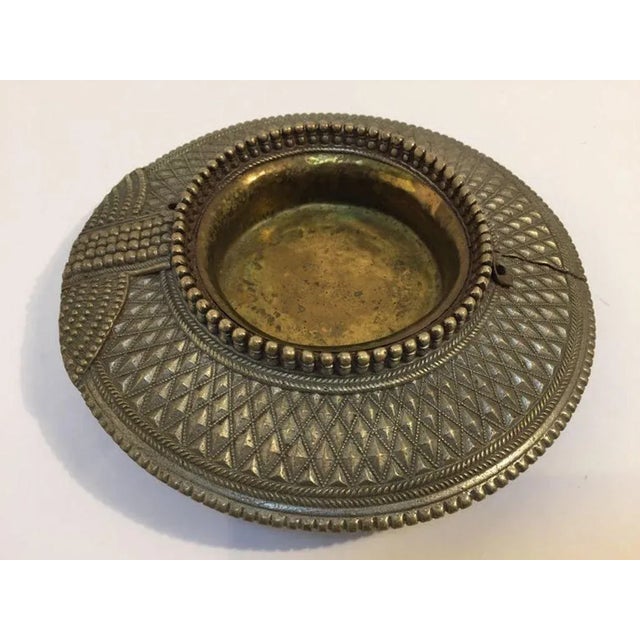 Antique Ethnic Brass Traditional Anklet Bracelet From India Vide Poche For Sale - Image 9 of 17