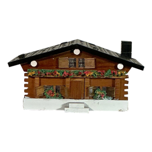 Vintage Japan Swiss Chalet Music Jewelry Box With Rotating Ballerina, 1960s