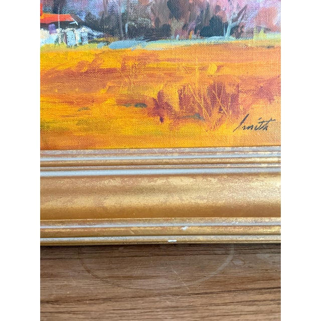 Textile Original Impressionist Landscape Oil Painting For Sale - Image 7 of 16