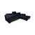 Animal Skin Dark Blue Leather Corner Sofa from Willi Schillig For Sale - Image 7 of 18