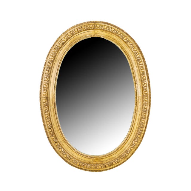 19th C Style Dennis & Leen Egg & Dart Oval Mirror Chairish