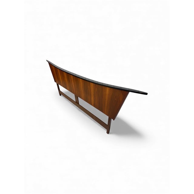 Mid-Century Modern Mid-Century Modern Kagan Style King Size Walnut Headboard For Sale - Image 3 of 7