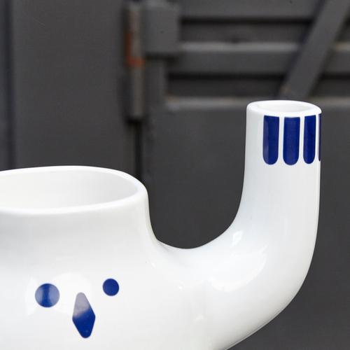 Small White Glazed Happy Susto Vase from Jaime Hayon For Sale - Image 6 of 8