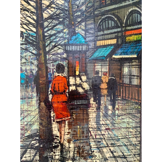 Mid 20th Century Mid-Century Paris Cityscape by Sordan For Sale - Image 5 of 9