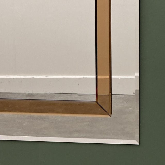 Large German Beveled Mirror with Bronze-Tinted Border from Schöninger, 1980s For Sale - Image 4 of 11