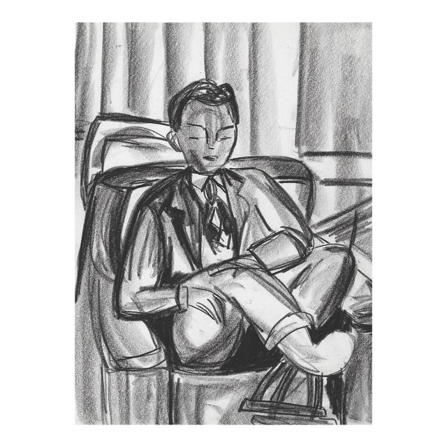 1950s Virginia Spencer Figural Portrait of a Man For Sale