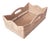 Artifacts Rattan Rectangular Scalloped Shelf Basket - White Wash For Sale