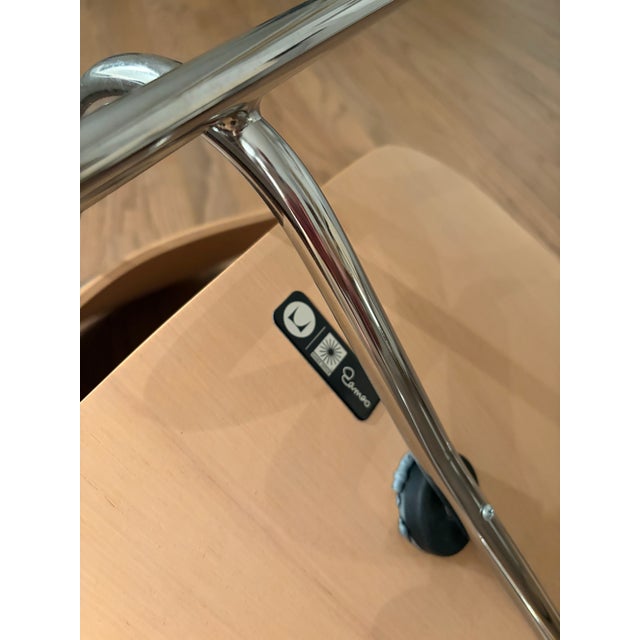 2010s DWR Eames Dining Chair Metal Base Chrome - White Ash For Sale - Image 5 of 7