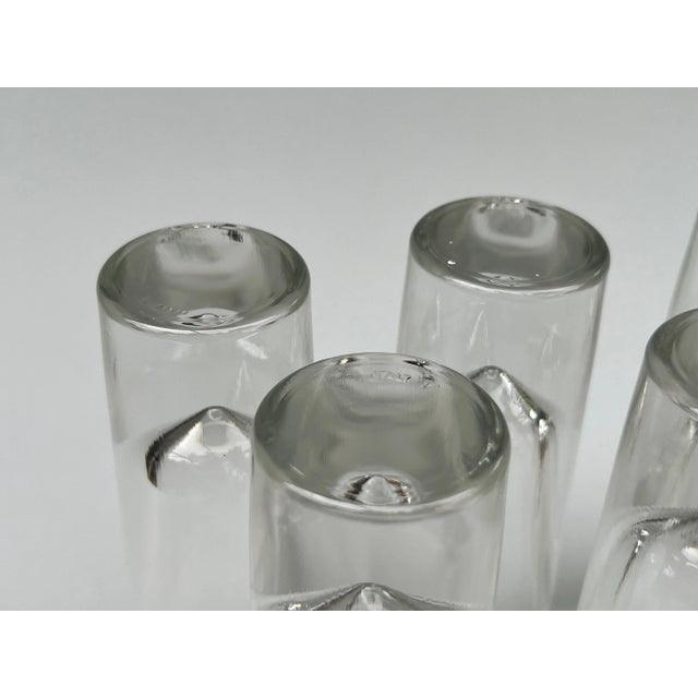 1980s 1980s Set of 8 Carlo Moretti Vintage Postmodern Heavy Drinking Glasses Italy For Sale - Image 5 of 11