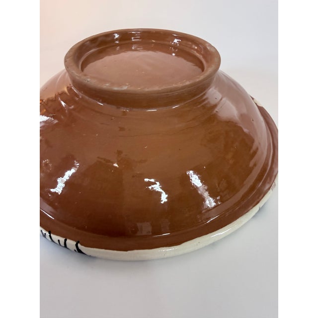 Terra Cotta Splatter Black and Cream Decorative Bowl For Sale - Image 6 of 6